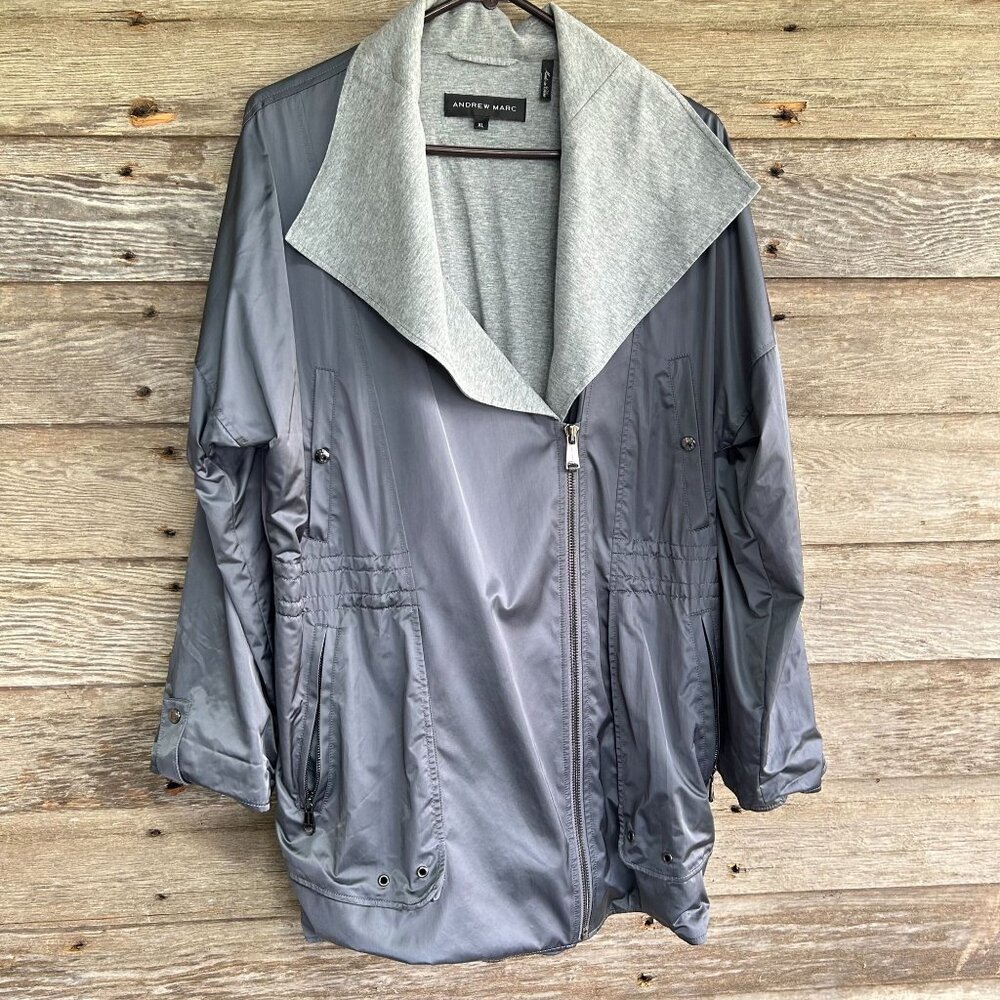 Andrew Marc Silver Lined Adjustable Jacket XL - Picture 5 of 13